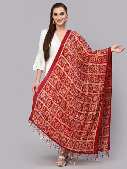 BANDHANI PRINT SILK BLEND DUPATTA