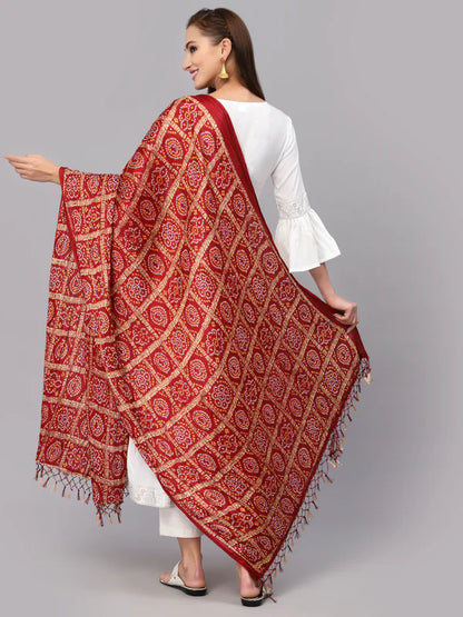 BANDHANI PRINT SILK BLEND DUPATTA