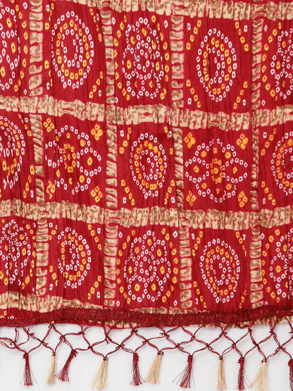 BANDHANI PRINT SILK BLEND DUPATTA