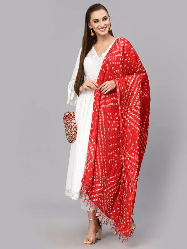 BANDHANI PRINT SILK BLEND DUPATTA