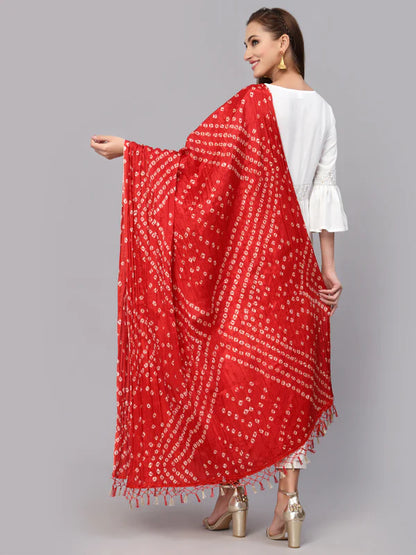 BANDHANI PRINT SILK BLEND DUPATTA