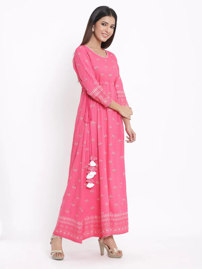 RAYON PRINTED ANARKALI GOWN