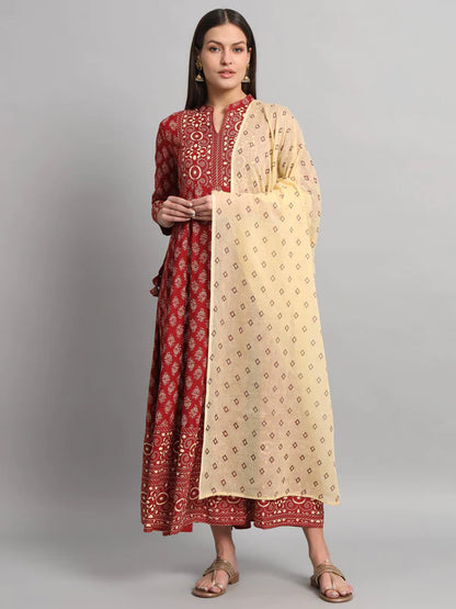 RAYON PRINTED ANARKALI KURTA