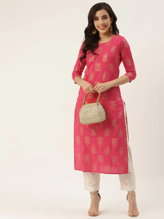 STRAIGHT PRINTED KURTA