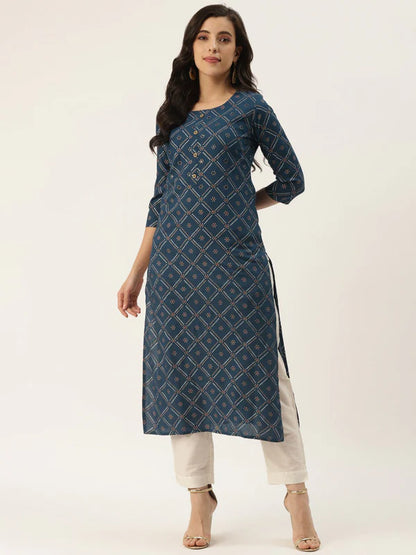 STRAIGHT BANDHANI KURTA