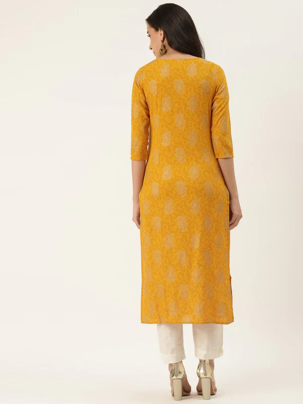 STRAIGHT PRINTED KURTA