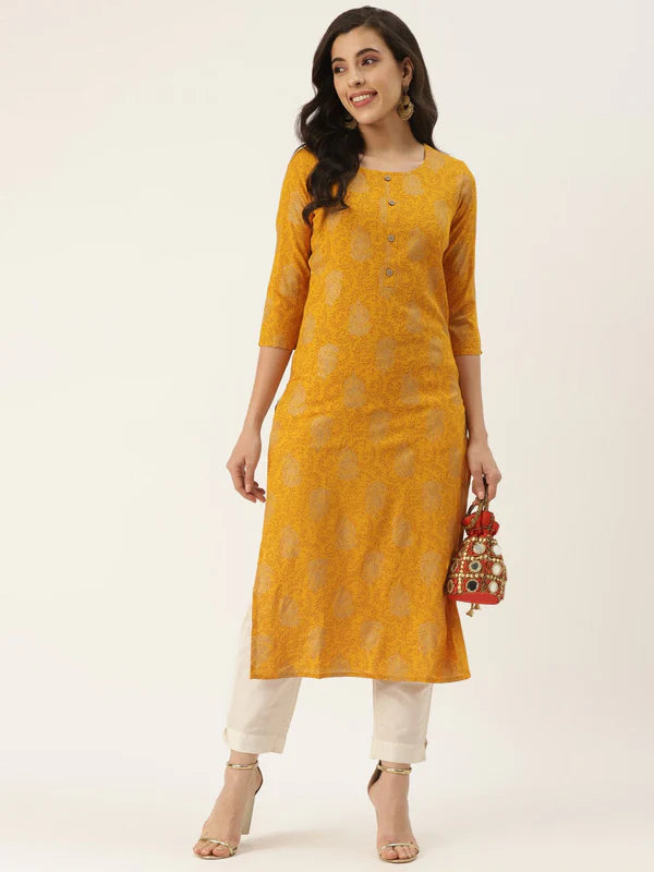 STRAIGHT PRINTED KURTA