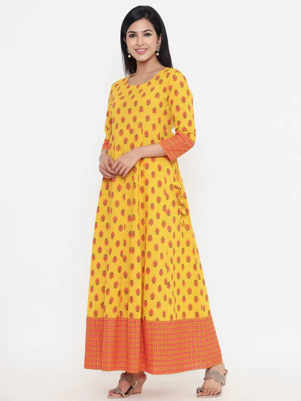 ANARKALI FLORAL PRINT KURTA