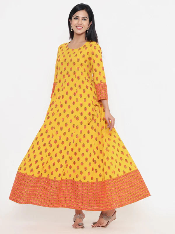 ANARKALI FLORAL PRINT KURTA