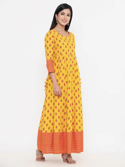 ANARKALI FLORAL PRINT KURTA