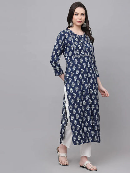 STRAIGHT EMBROIDERED KURTA