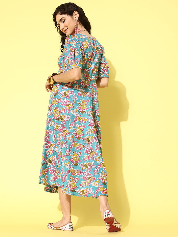 Ethnic Motifs Print A-Line Midi Dress