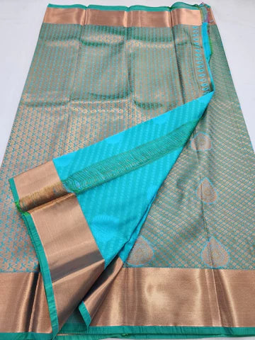 KANCHIPURAM BLENDED BRIDAL SILK SAREES