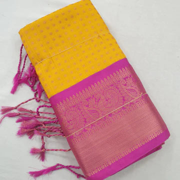 KANCHIPURAM BLENDED BRIDAL SILK SAREES