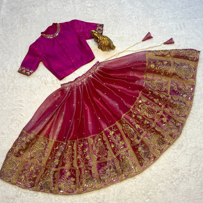 Soft Burberry Silk Lahenga Choli