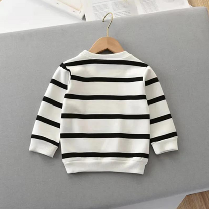 Fashion Children's Striped Pullover Long-sleeved T-shirt