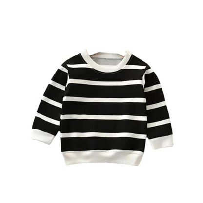 Fashion Children's Striped Pullover Long-sleeved T-shirt