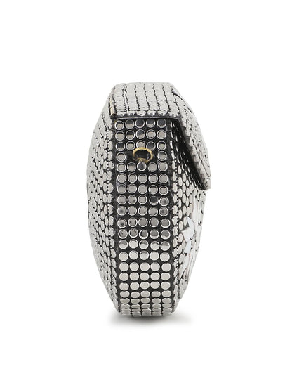 Mosaic Mosaic Embellished Metal Clutch