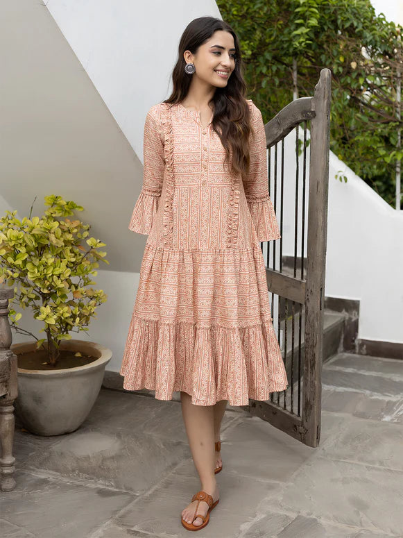 Aaru Peach Dress