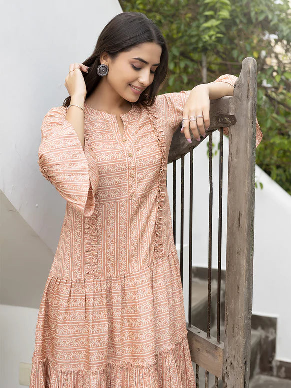 Aaru Peach Dress