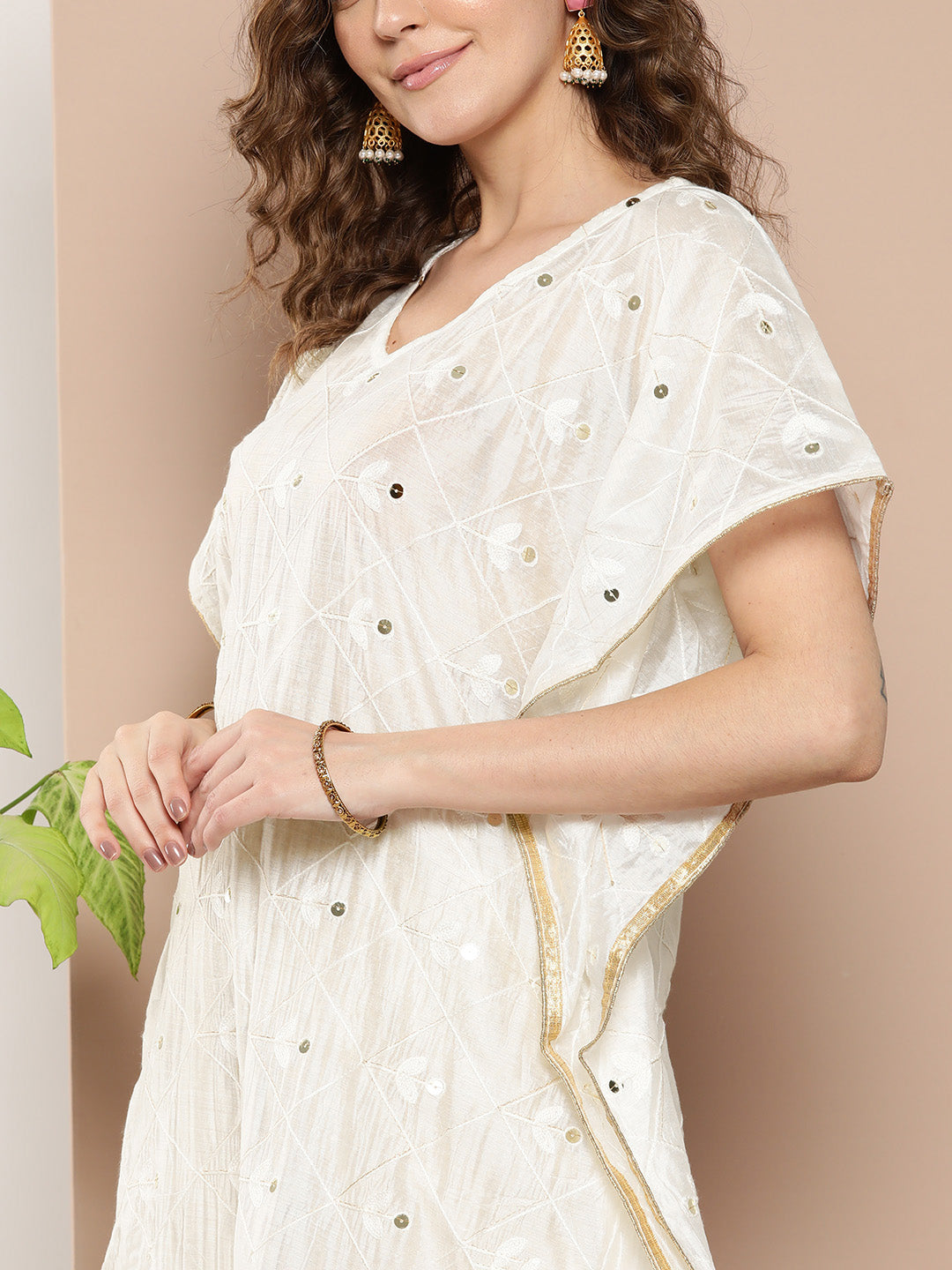 Embroidered Kaftan Kurta-Yufta Store-1217KFTWHS