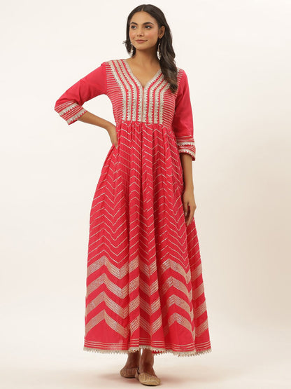 Fuchsia Maxi Dress-Yufta Store-6005DRSRDM