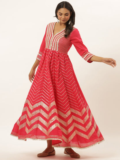 Fuchsia Maxi Dress-Yufta Store-6005DRSRDM