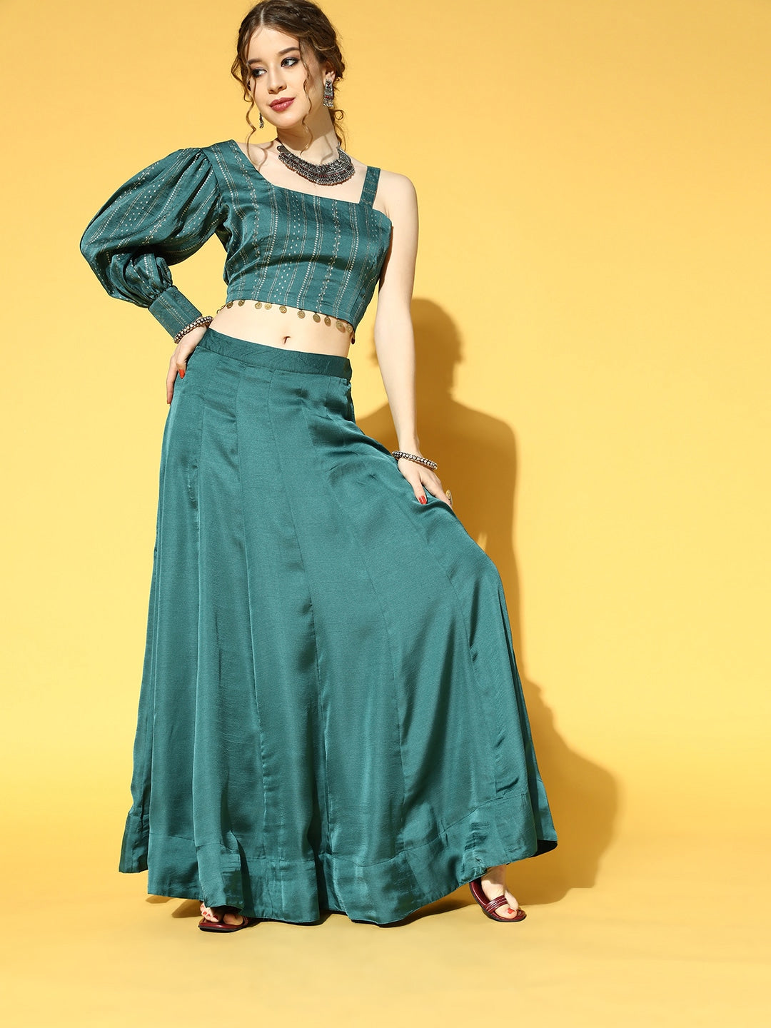 Green & Beige Co-Ords-Yufta Store-9607CRDTGXS