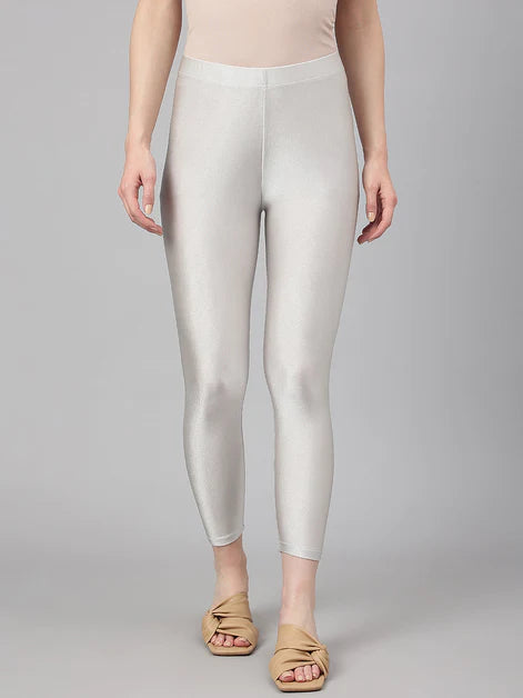 Silver Viscose Lycra Legging