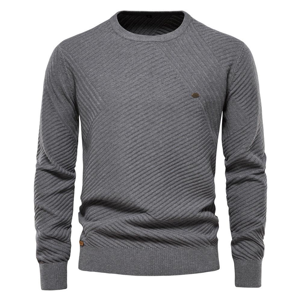 Men's Fashion Casual Round Neck Pullover Sweater