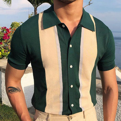 Single-breasted Cardigan Knitted Short Sleeve