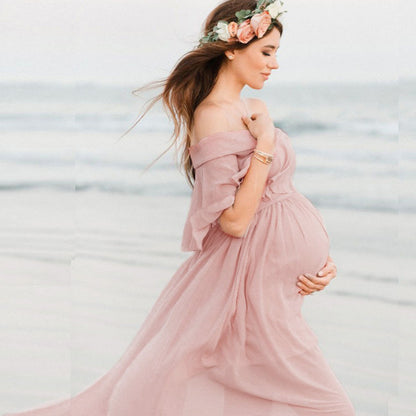 Loose Trailing Off-shoulder Pregnant Women Dress