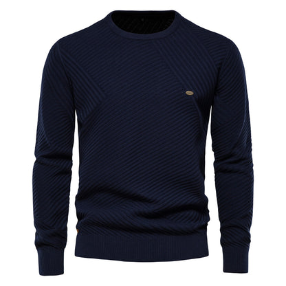 Men's Fashion Casual Round Neck Pullover Sweater