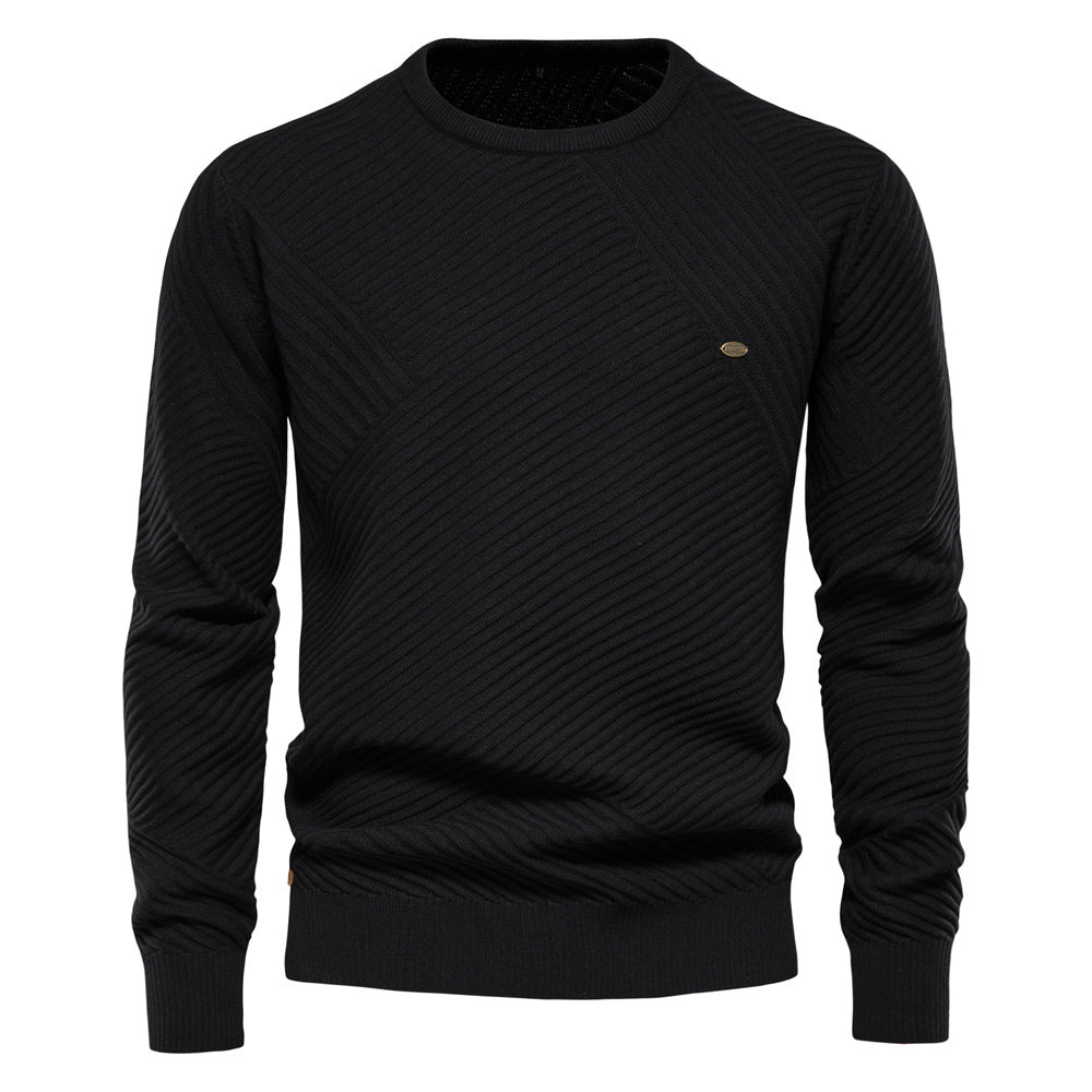 Men's Fashion Casual Round Neck Pullover Sweater