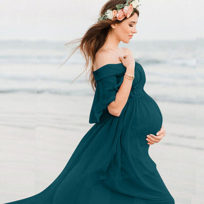 Loose Trailing Off-shoulder Pregnant Women Dress