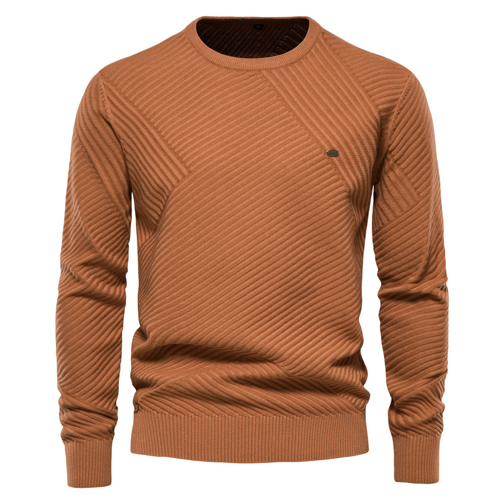 Men's Fashion Casual Round Neck Pullover Sweater