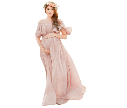 Loose Trailing Off-shoulder Pregnant Women Dress