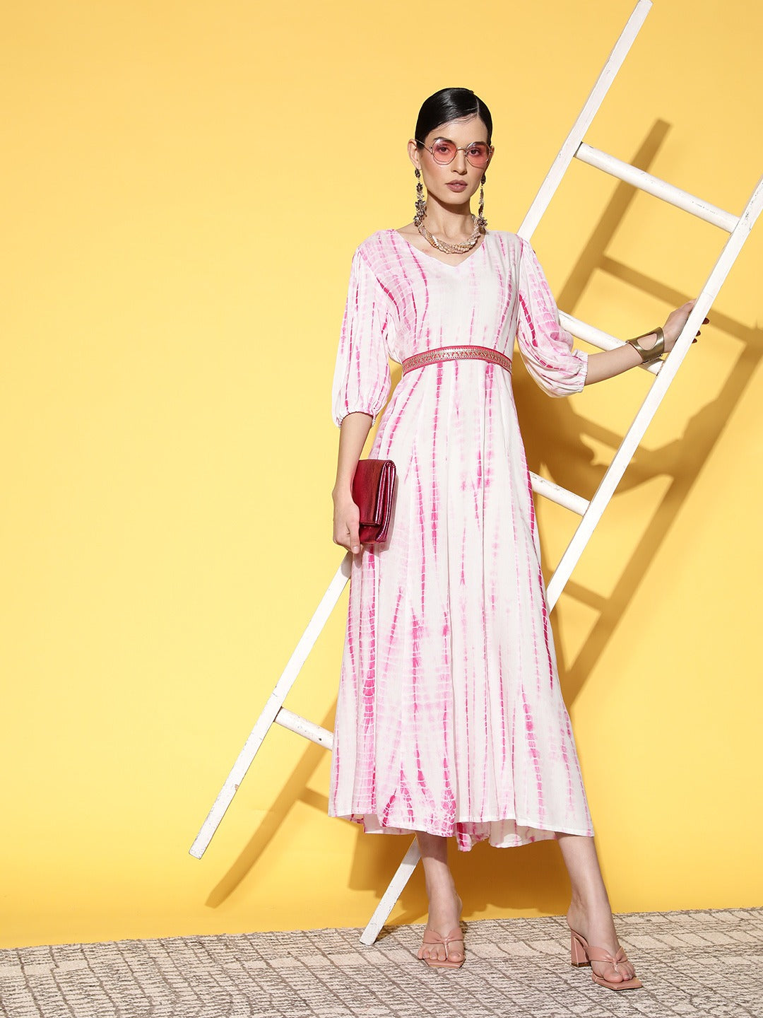 Pink Midi Dress-Yufta Store-8169DRSWHXS