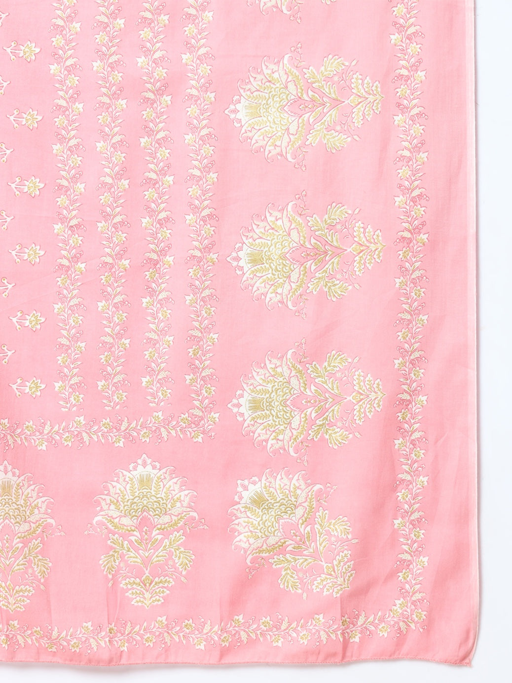 Pink Printed Cotton Kurta Dupatta Set-Yufta Store-6813SKDPKS