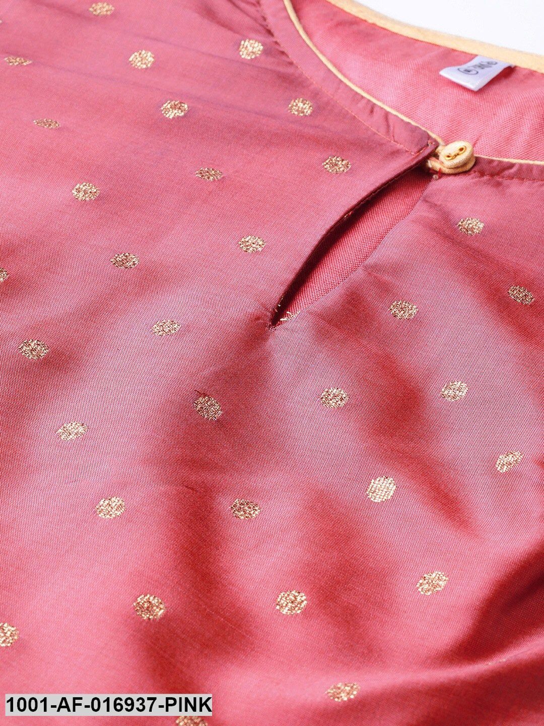 Pink self designed kurta set with dupatta Orchids Boutique