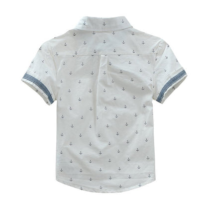 Printed Cotton Middle-Aged Boys' Shirts Orchids Boutique