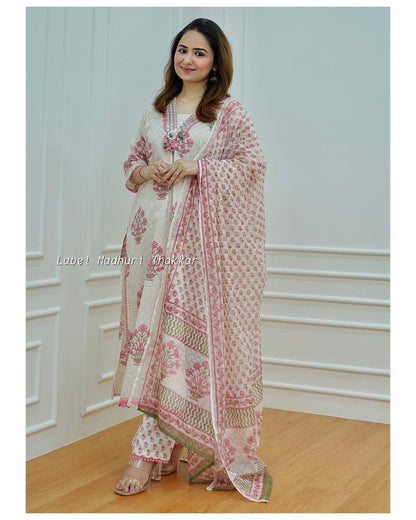 Pure Cotton Floral Printed Suit Orchids Boutique