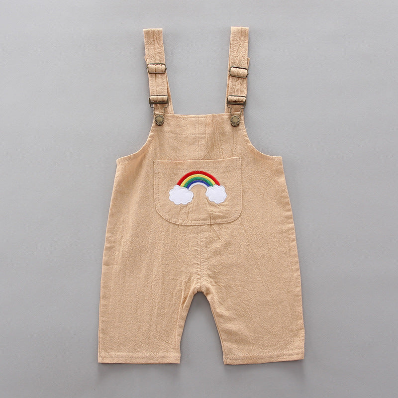 Rainbow Bib Pants Girls Baby Kids Orchids Boutique