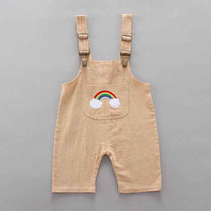 Rainbow Bib Pants Girls Baby Kids Orchids Boutique