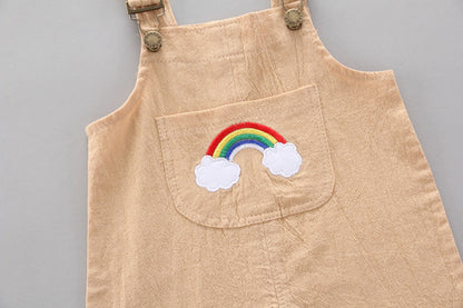 Rainbow Bib Pants Girls Baby Kids Orchids Boutique