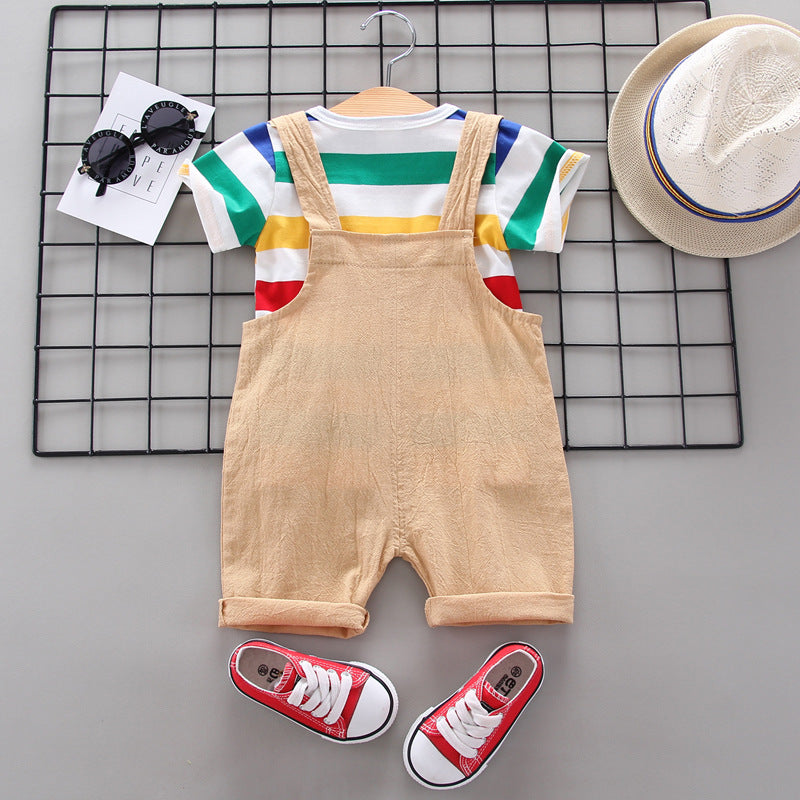 Rainbow Bib Pants Girls Baby Kids Orchids Boutique