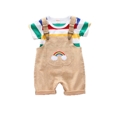 Rainbow Bib Pants Girls Baby Kids Orchids Boutique