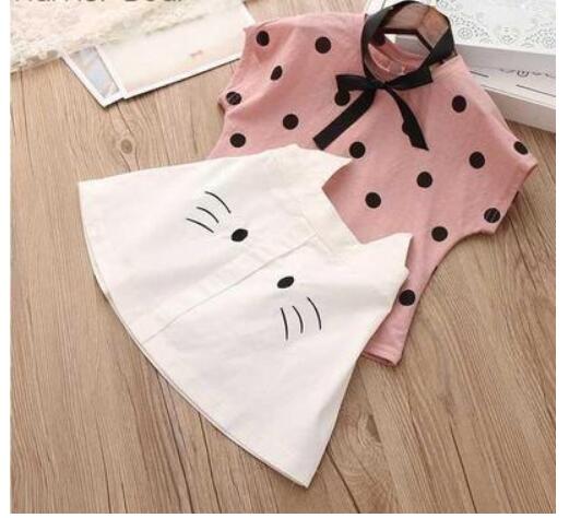 Summer Children Clothes Big Bow T-Shirt Shorts Clothing Set Orchids Boutique