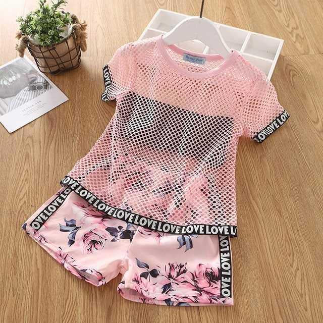 Summer Children Clothes Big Bow T-Shirt Shorts Clothing Set Orchids Boutique