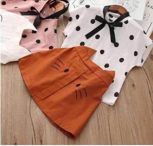 Summer Children Clothes Big Bow T-Shirt Shorts Clothing Set Orchids Boutique